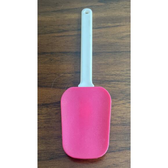 Sturdy Spatula Scraper Stirrer In Pink And White 10.25” Bakercore Cookcore - Picture 5 of 5
